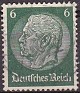 Germany 1933 Von Hindenburg 6 Pfennig Green Scott 419